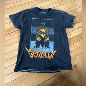 Godzilla double‎ sided print graphic t-shirt retro